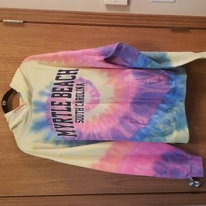Tie Dye Myrtle Beach SC hooded sweatshirt 3XL EUC